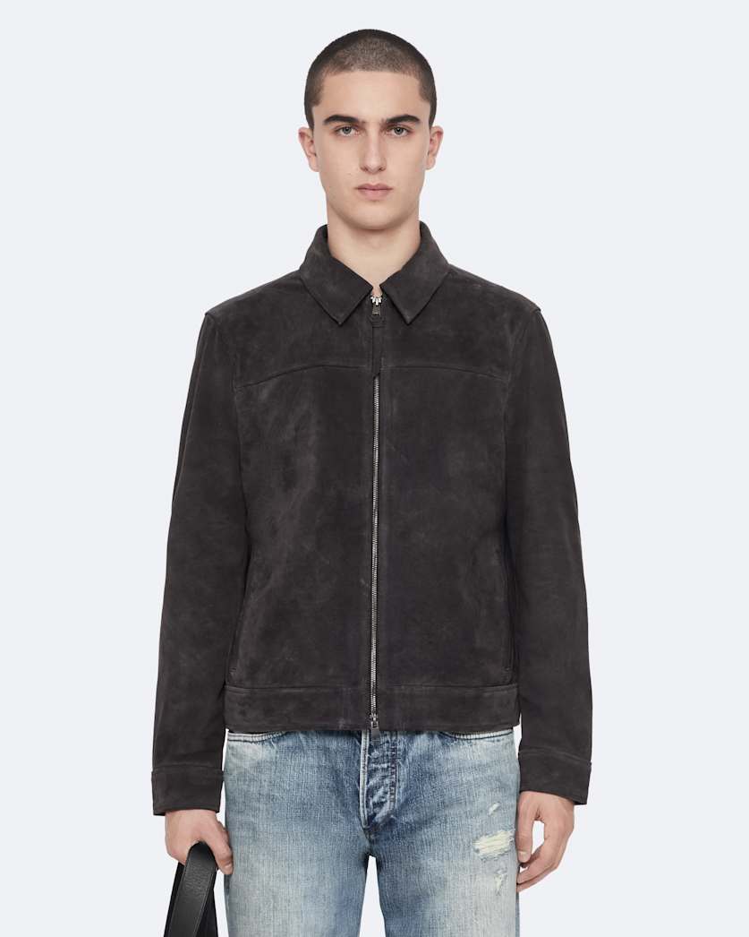Rhone Suede Jacket ANTHRACITE GREY | ALLSAINTS US